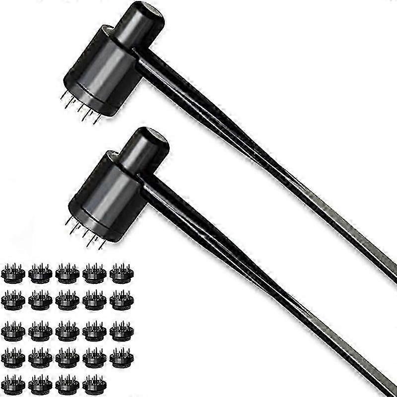 7 Star Needle & Dermal Hammer Set - 2 Boxes with 26 Needles & Dermal Needle Hammers