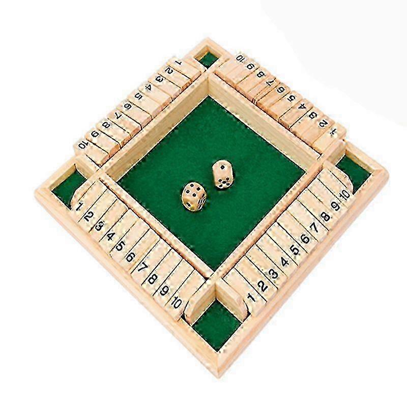 Classic Dice Board Game Toy for 4 Players - Green Color Family Entertainment by Aisiting