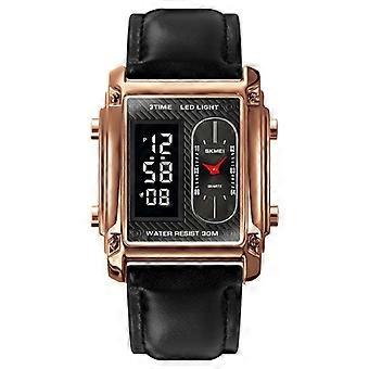 SKMEI 1868 Waterproof Watch, Style: Leather Belt (Rose Gold) Leather Belt (Rose Gold)