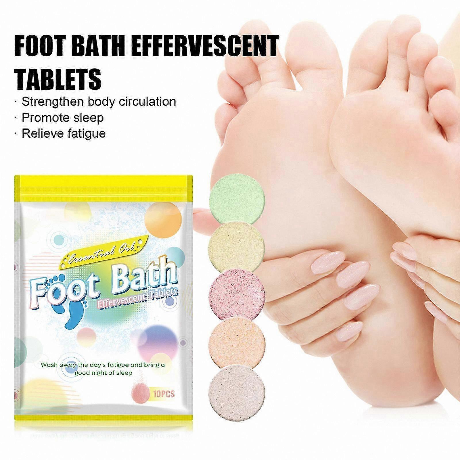 Foot Soak Effervescent Tablets for Relaxation and Care, Spa Bath Bombs for Feet