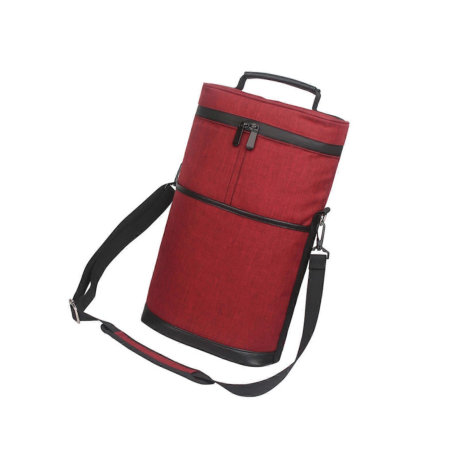 Heavy Type Oxfords Coolers Bag Features Spacious Main Pocket And Front Storage Compartment For Hiking Parties Gift  Red