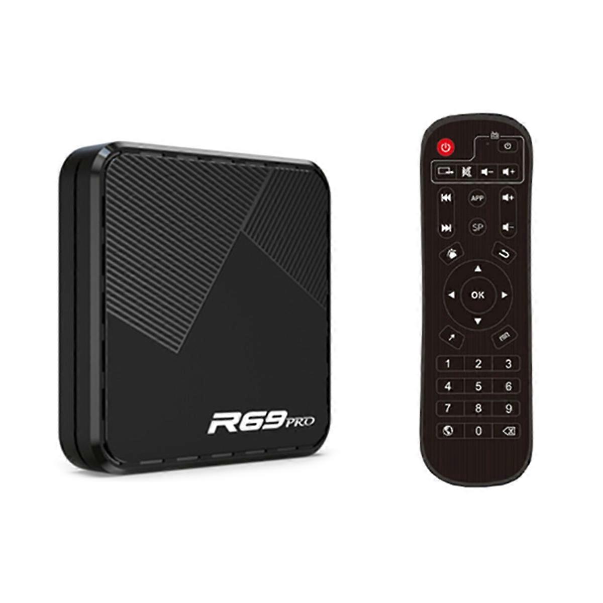 R69 PRO Android 14 TV Boxs Voice Control Smart Theater WIFI6 1000M Lan Bluetooth 8K 4K Video Free Live TV EU Plug