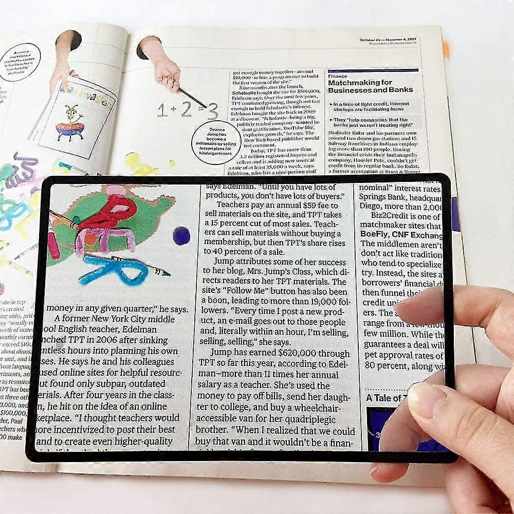 High-Power 3X Magnifier for Reading, Low Vision Aid, and Solar Projects - Premium Quality Page Enlarger