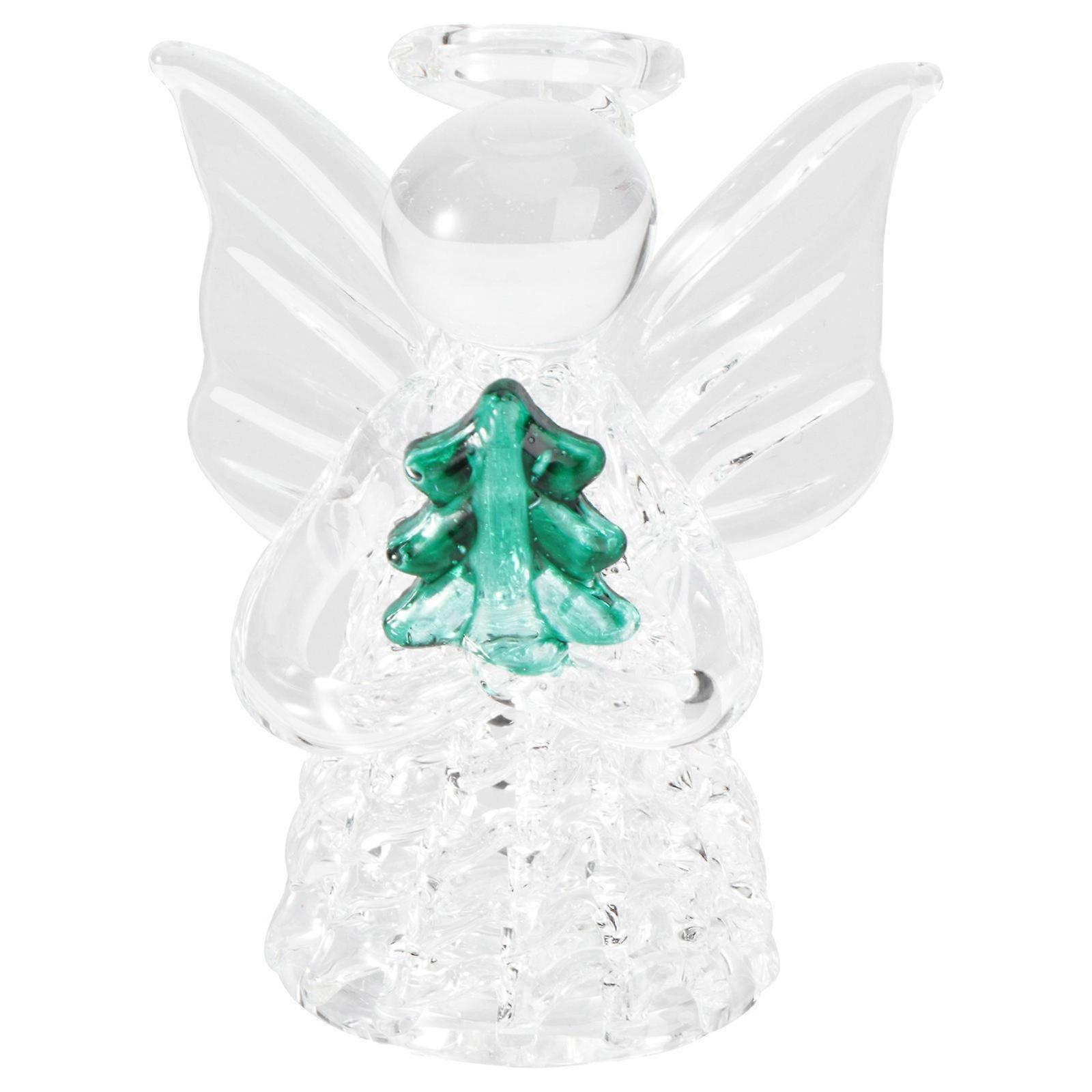 It sounds like you're referring to a **transparent glass angel pendant** that's being marketed as a decorative and meaningful ornament for various