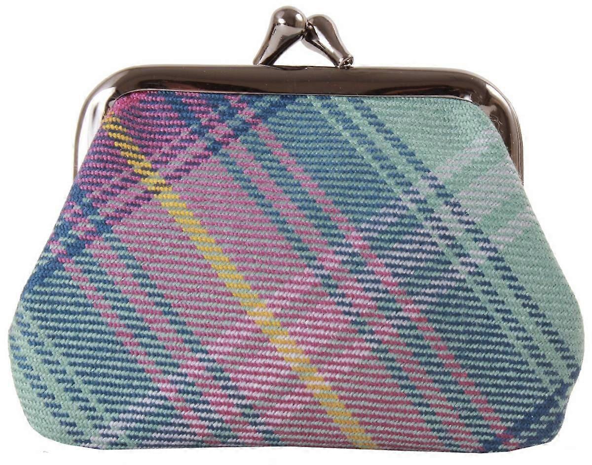 Locharron of Scotland Reiver Hame Small Coin Purse - Green/Purple/Blue