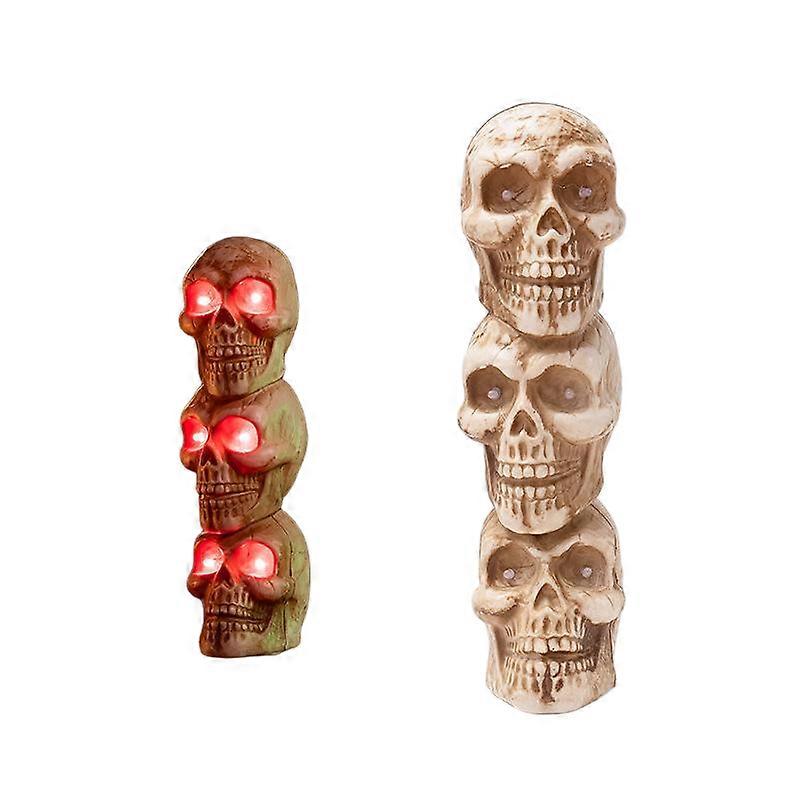 12-inch three-layer glowing skull haunted house decorative ornaments to create a terrifying atmosphere