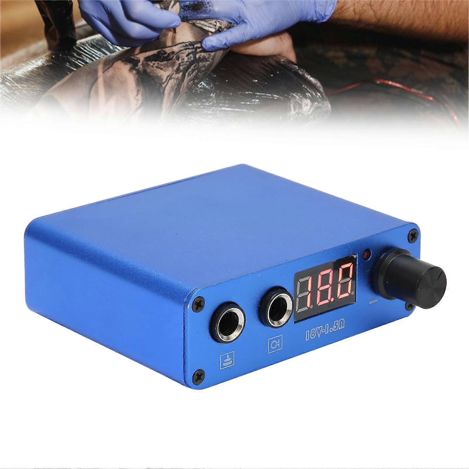 Tattoo Power Supply Alloy Dual Mode LCD Display 8.8x8.5x3cm