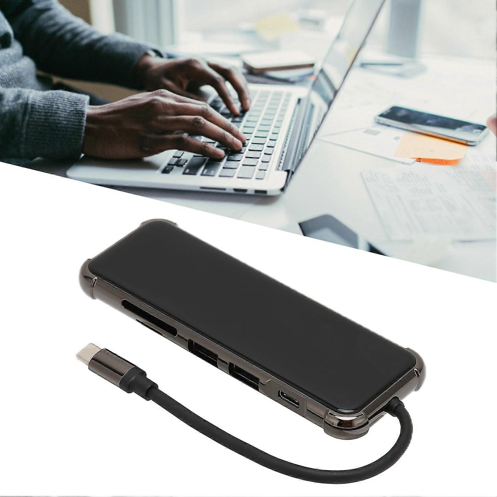 Expansion Dock Multifunctional 6 in 1 Multi Splitter Portable Docking Station for Type C Channel Computers