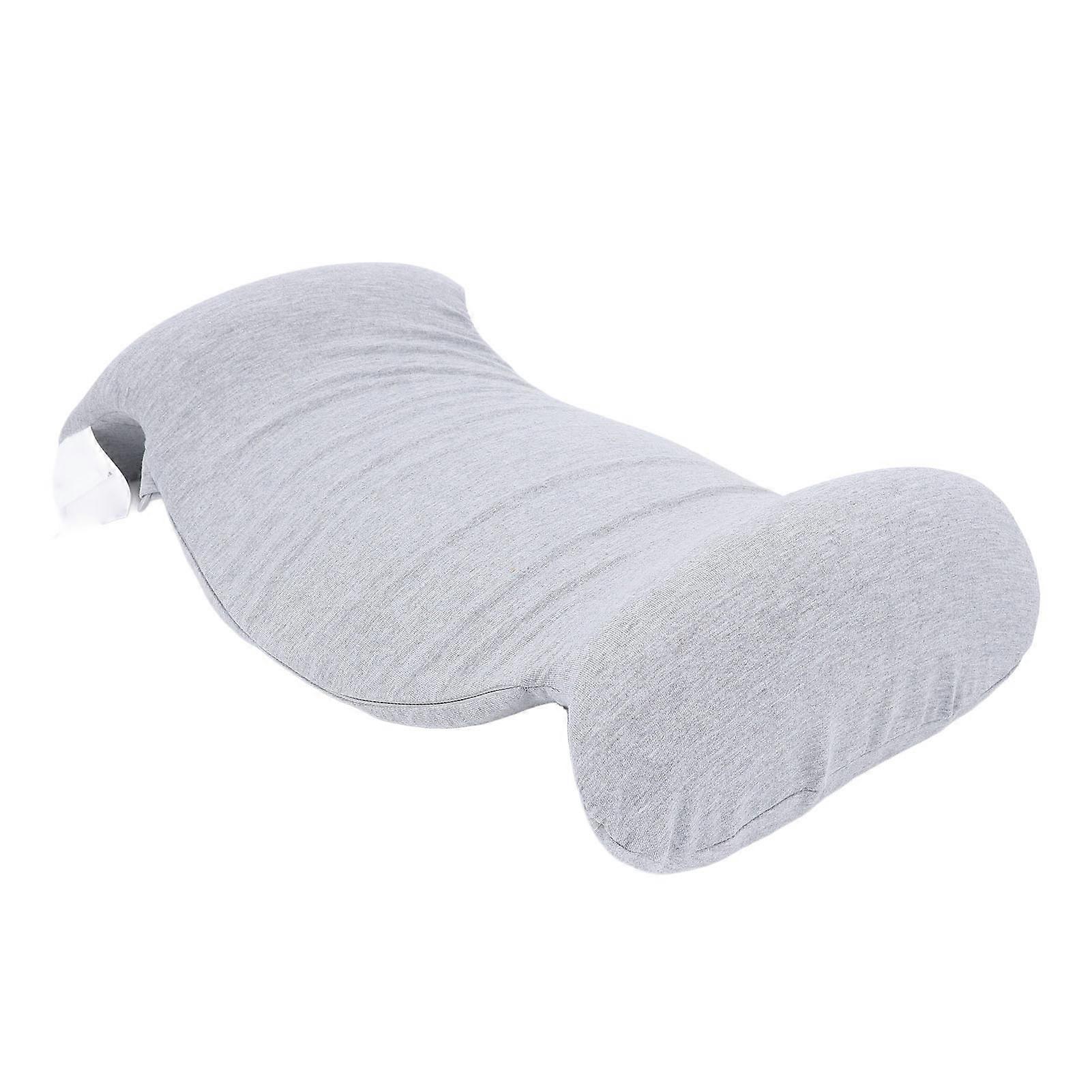 Lumbar Support Pillow Memory Foam 44x30cm Soft Light Gray