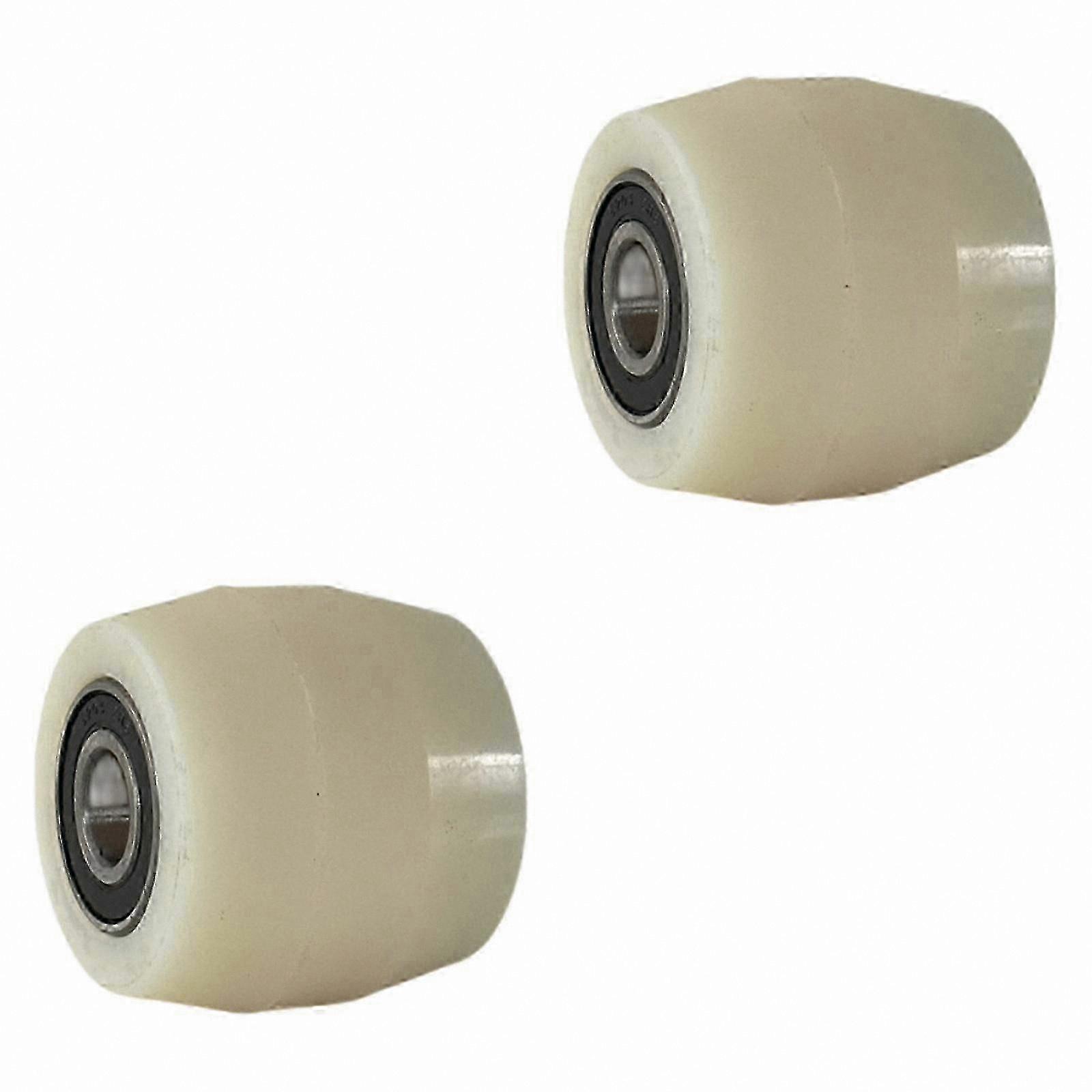 80mm x 70mm Pallet Truck Roller Wheel with Bearings重型叉车配件双轮设计 sturdy flat belt idler for material handling equipment