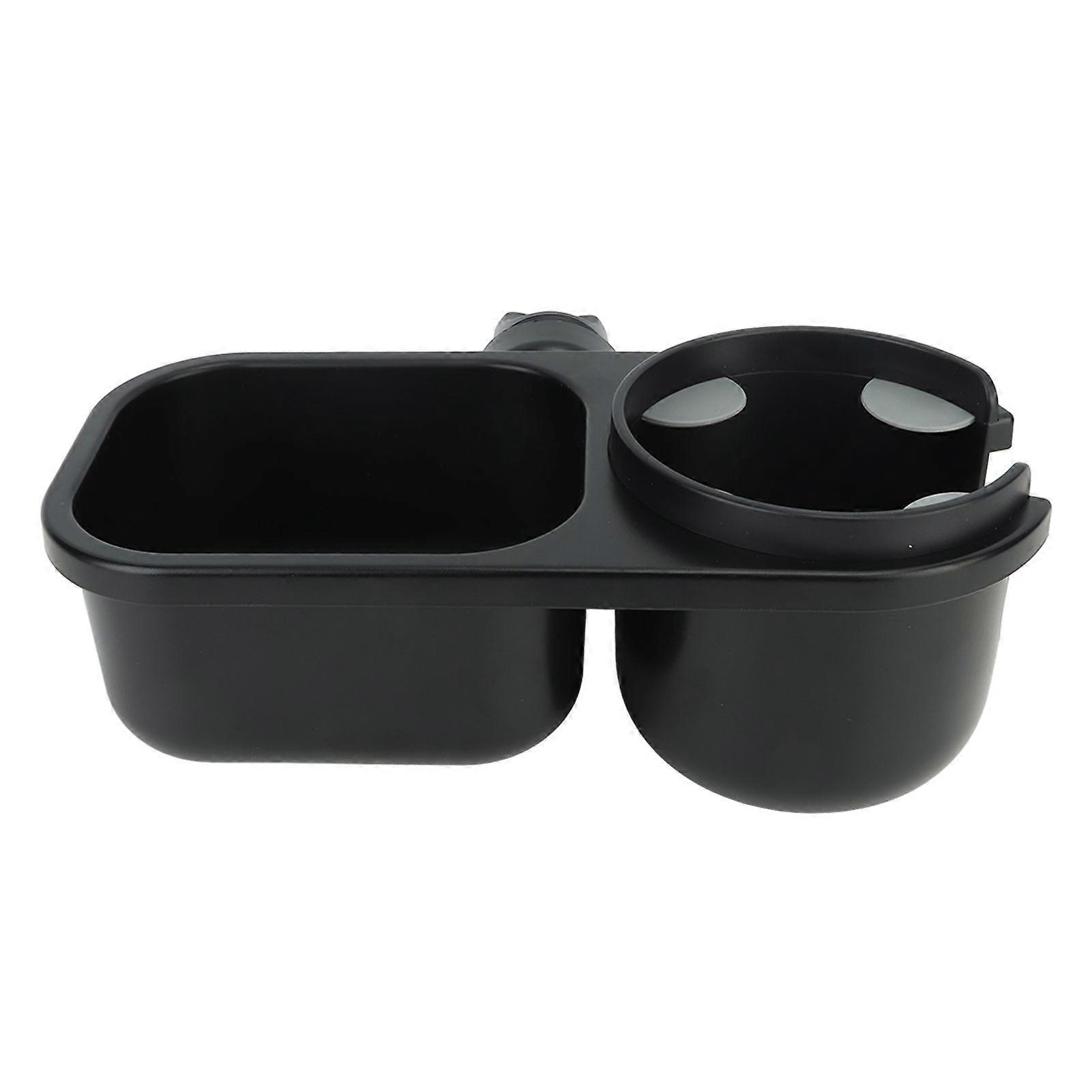 2 In 1 Stroller Snack Holder Universal Stroller Snack Catcher for Children Travel Daily Life Black