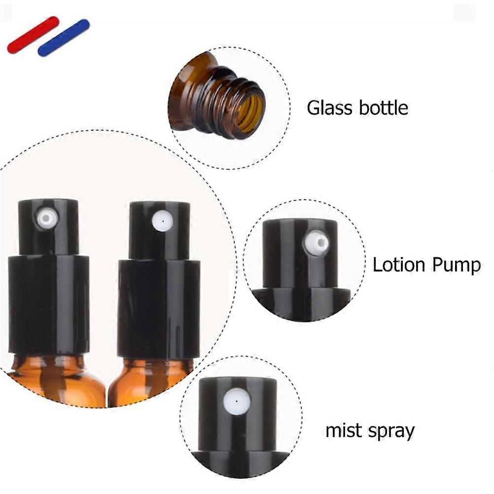 Essential Oil Spray Bottles Glass Empty Bottle Travel Home Durable Brown Portable Spray 5Pcs
