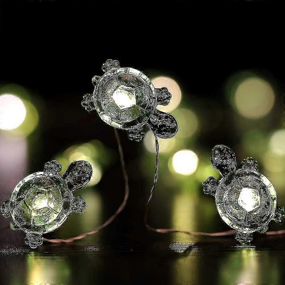 Turtle Decorative String Lights 13 Ft 40 Led Weatherproof Battery Operated 8 Modes Turtle Fairy Lights Compatible With Holiday Weddings Bedrooms Party