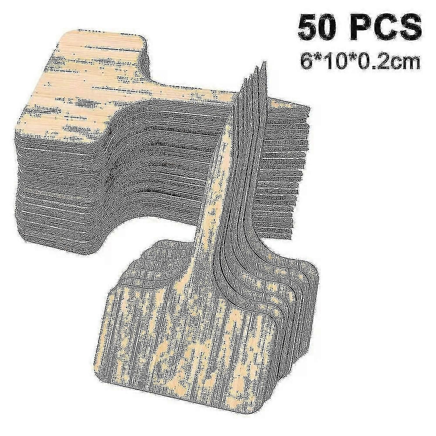 50 st bambu växtetiketter T-typ trä växtskyltar