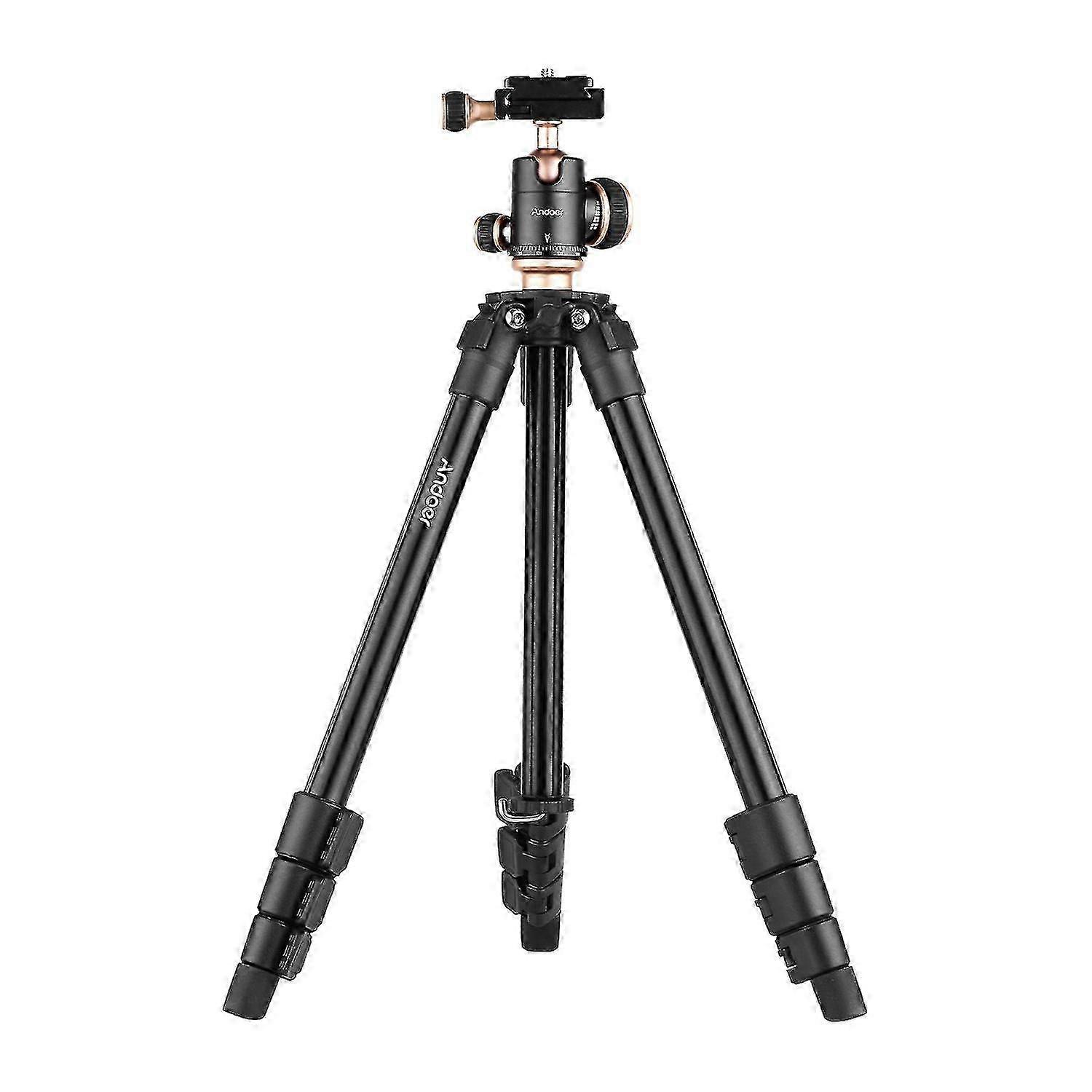 Andoer Q160SA Camera Tripod Complete Tripods with Panoramic Ballhead Bubble Level Adjustable Height