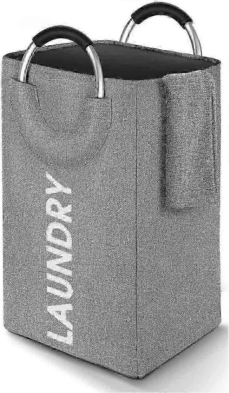 Premium Large Capacity Foldable Dirty Laundry Hamper, Fabric, Grey, 45l