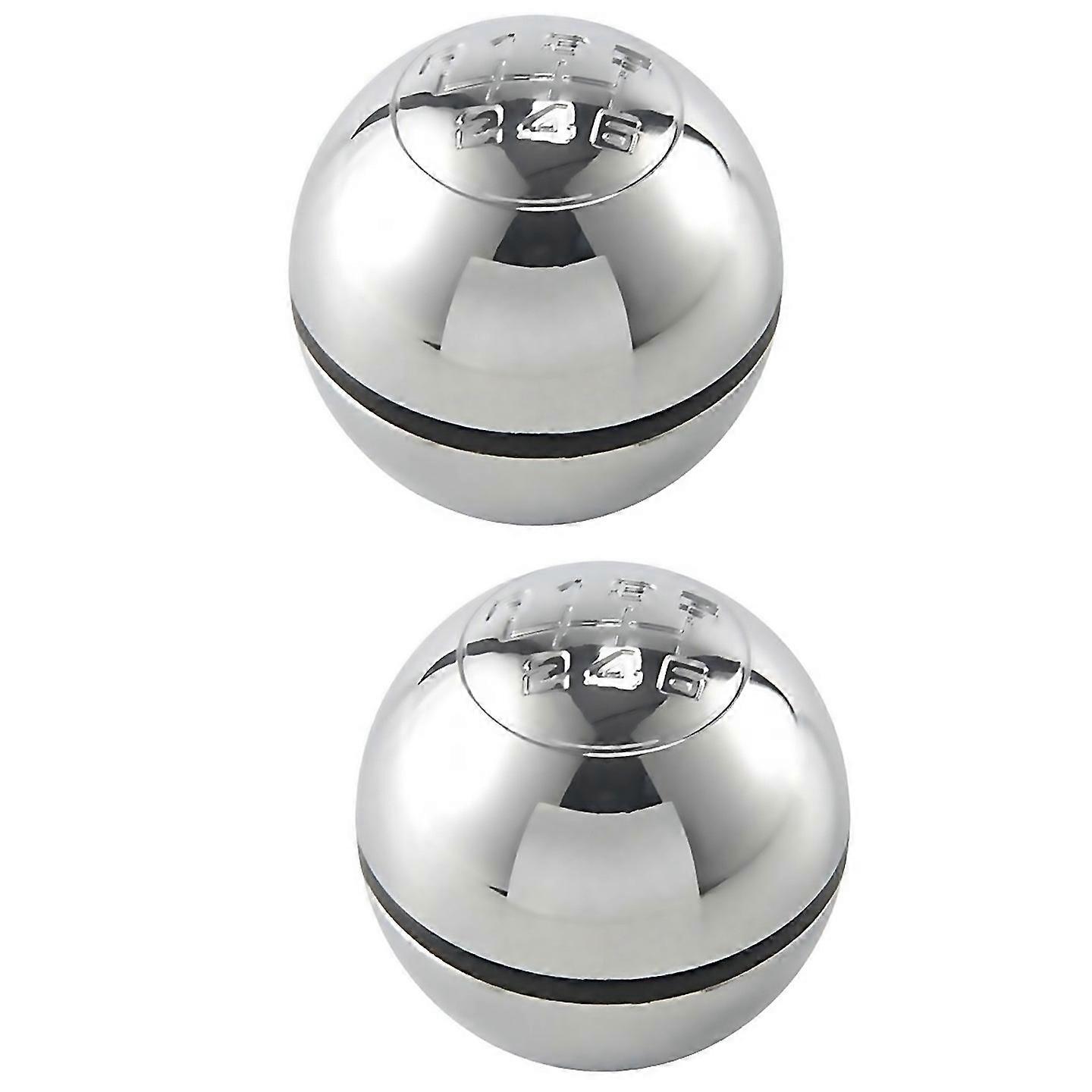 For 2pc 6 Speed Car Manual Gear Shift Knob For