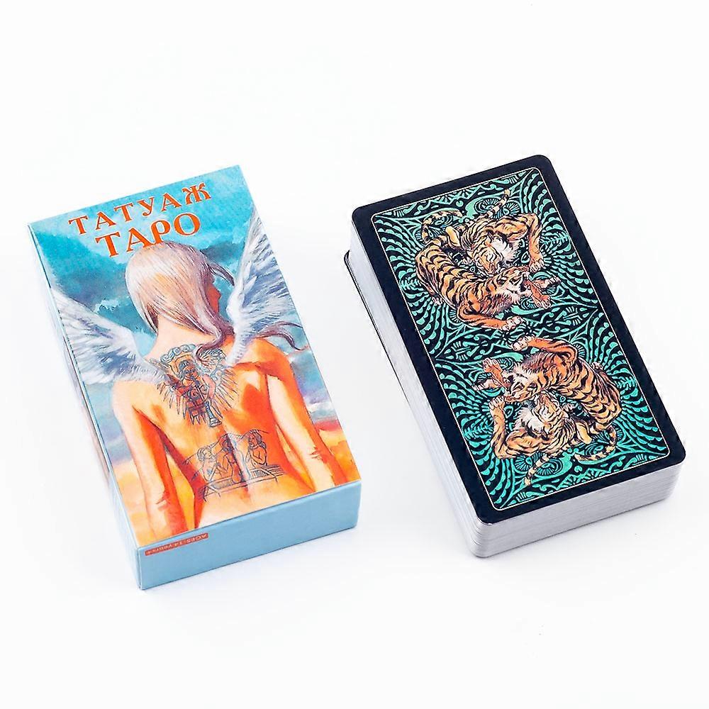 ������������ �������� TATTOO TAROT 78Pcs Russian Visions Tabletop Cards Of Group Games For Parties Precognition & Divinatio Oracle Set