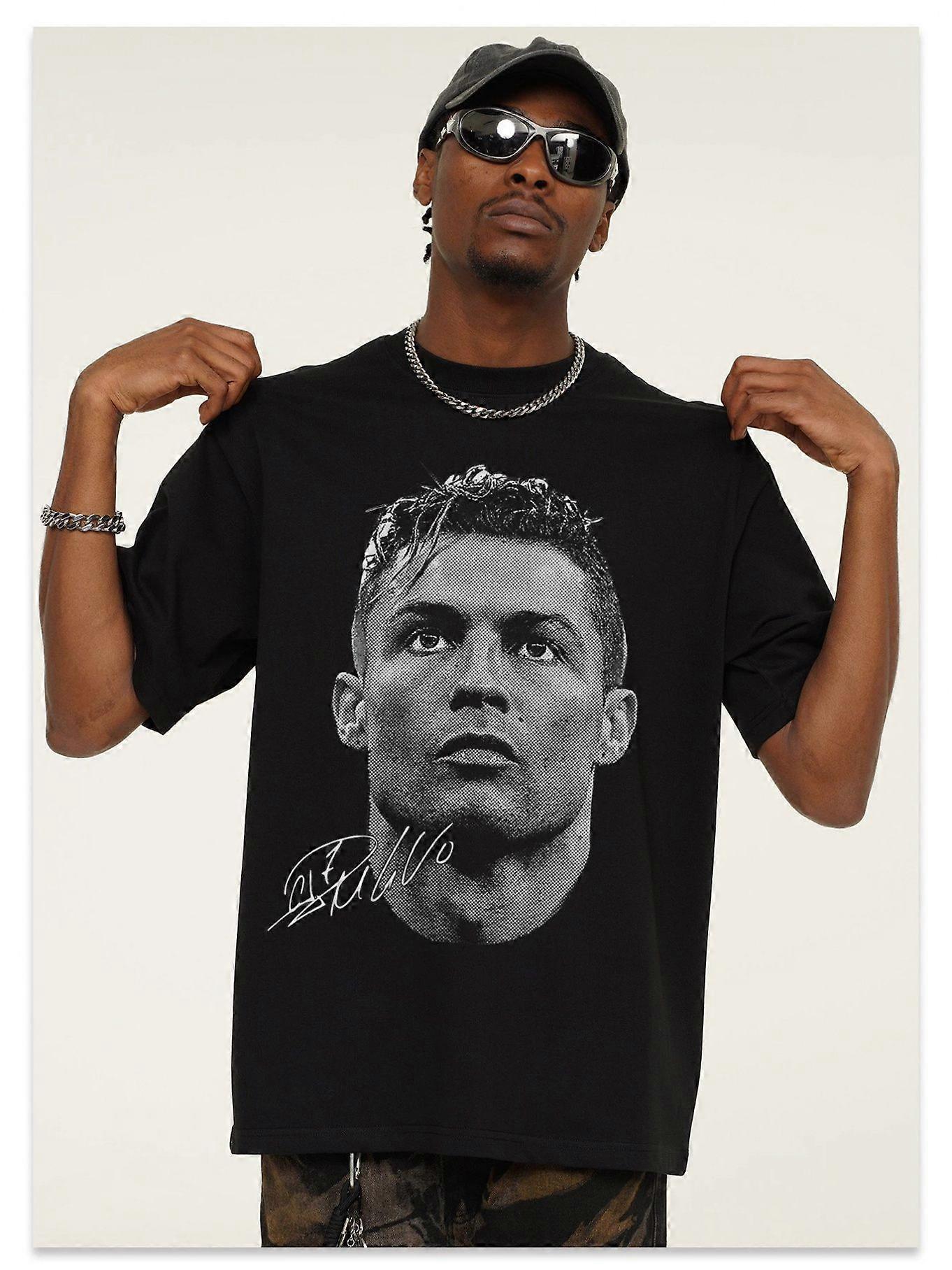 تي شيرت كريستيانو رونالدو المميز للرجال - مظهر جيرسي كرة قدم مستوحى من CR7 ، قميص رياضي سريع الجفاف سريع الجفاف ، إعادة SETUI208