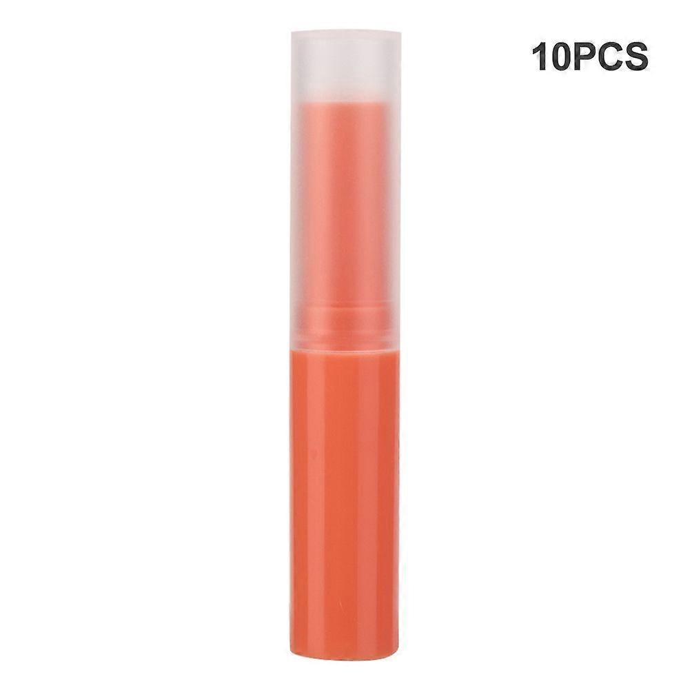 10pcs Empty Lip Balm Tube Lip Gloss Container DIY Lipstick Making AccessoryOrange