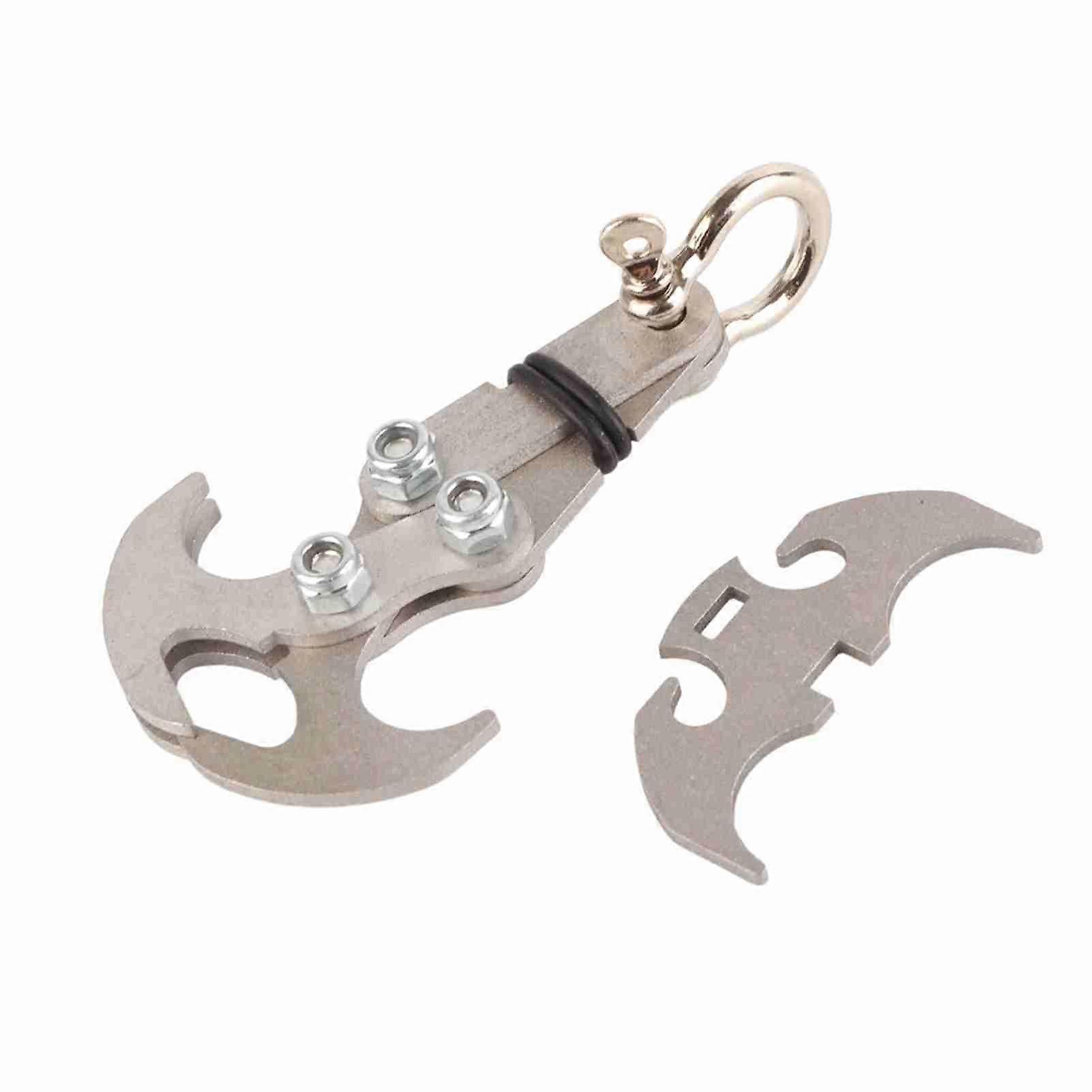 Outdoor Stainless Steel Multi Function Tool Folding Grappling Hook Climbing EDC Tackle (S)