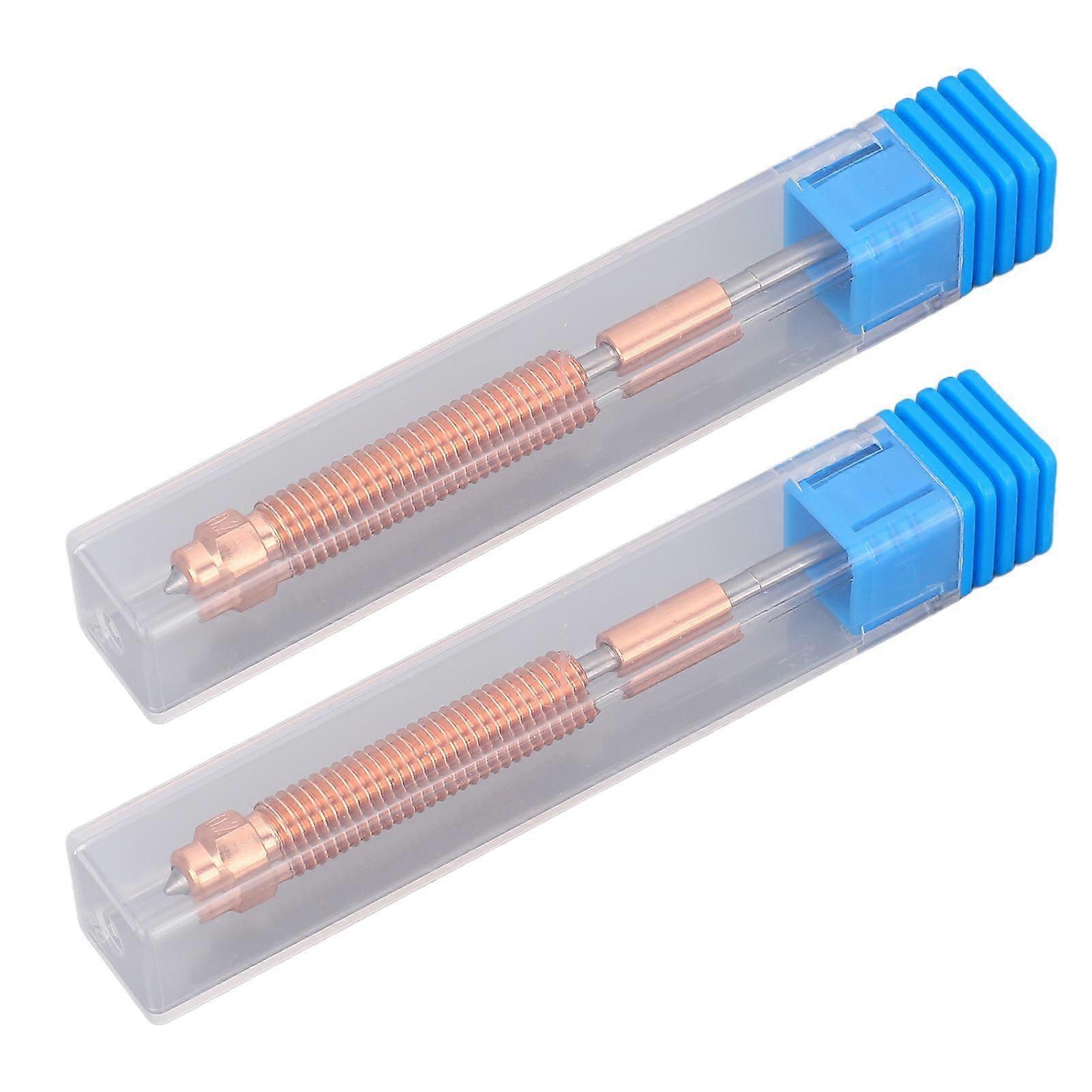 2 Pcs Quick Swap Nozzle Ti Alloy Heat Break Hardened Steel CrZrCu All Metal Integrated Nozzle for K2 PLUS 3D Printer 0.2mm