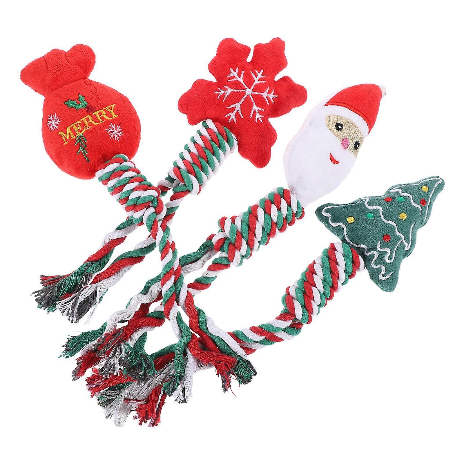 Christmas Dog Chewing Toys Knots Designed for Play 12Pcs Dog Accessory Set