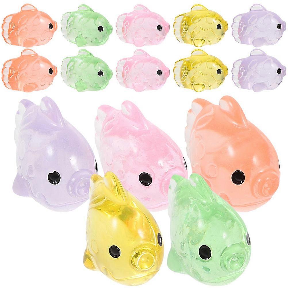 Mini Sea Fish Resin Ornaments for Decor with 160Pcs Set