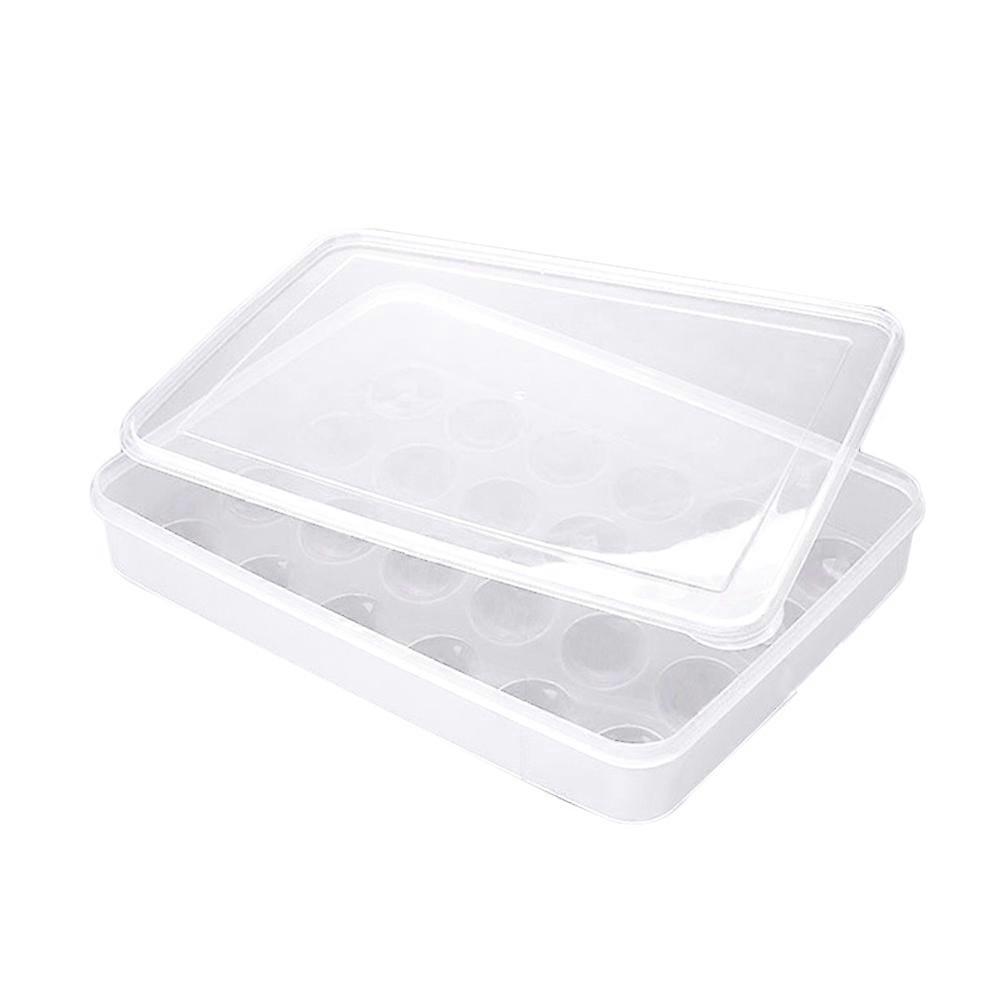 Chicken Egg Storage Box Egg Tray for 24 Grids Refrigerator Use Transparent