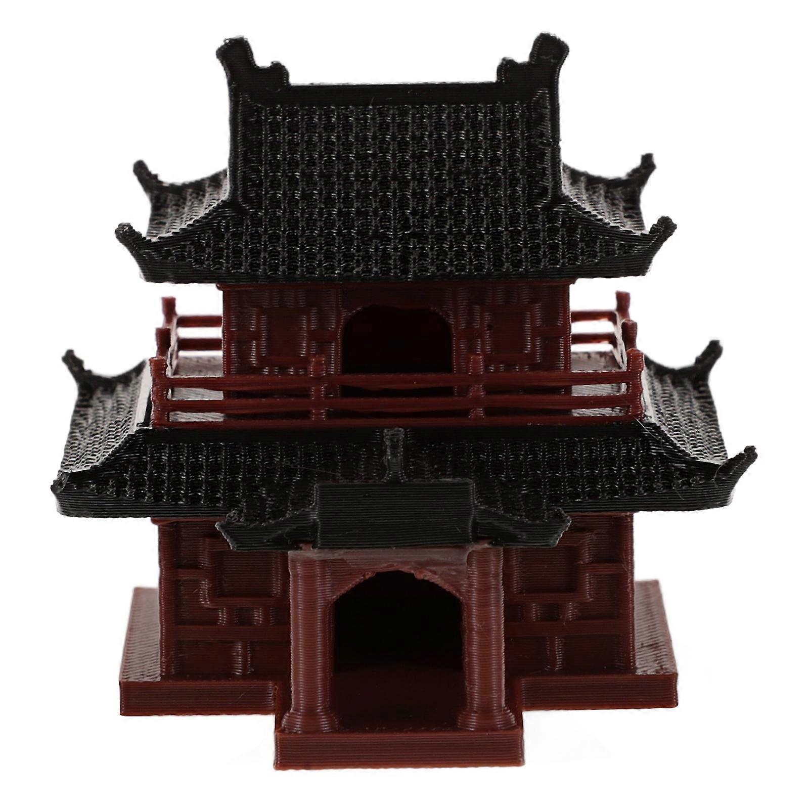 Ancient Architecture Mini Pavilion Decor For Home And Desk 3Pcs Multi-Functional Micro Landscape
