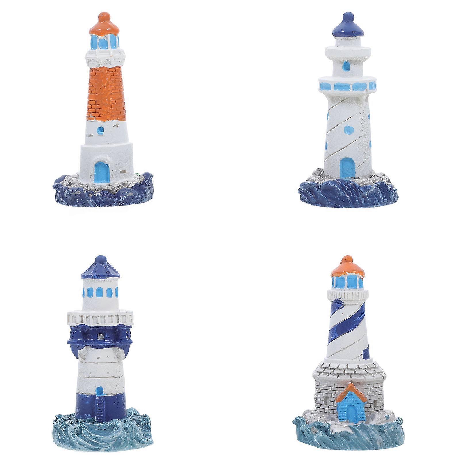 Mediterranean Style Small Lighthouse Model Ornaments for Decoration Use 20Pcs