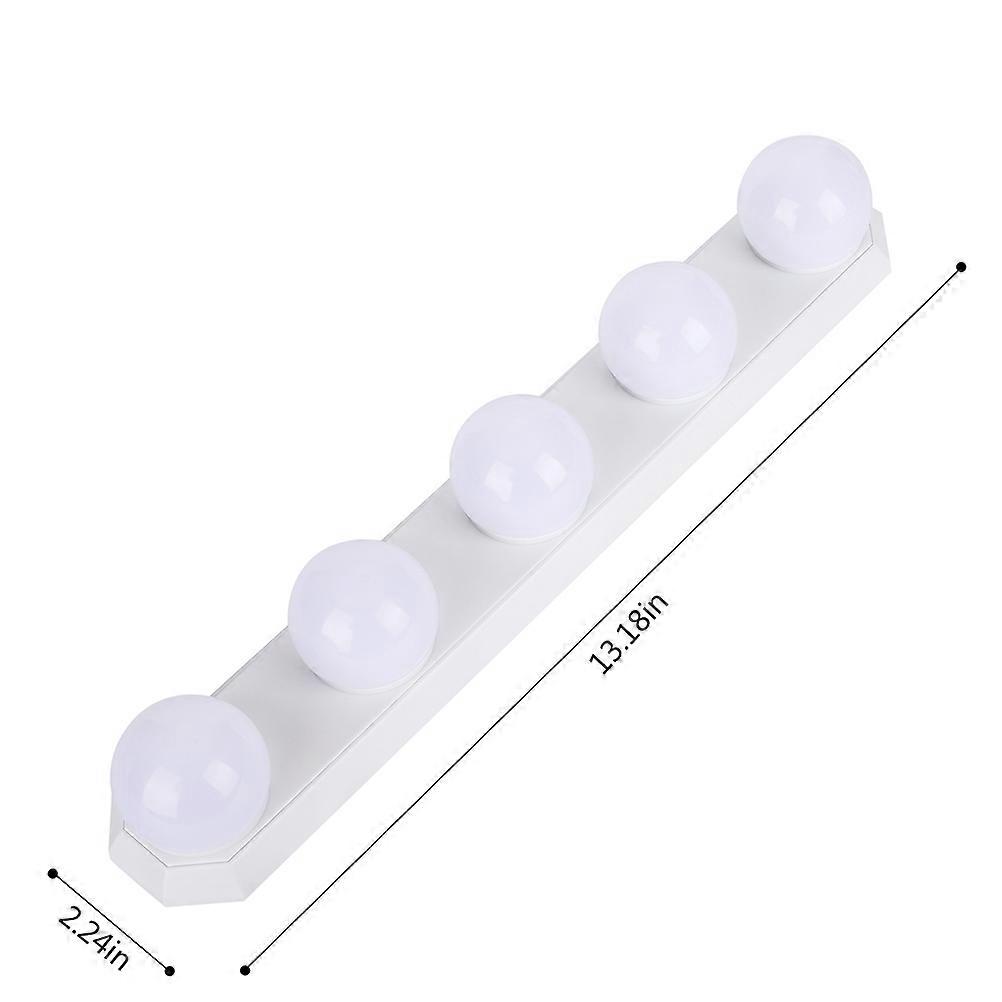 Vanity Mirror Lights Kit LED Light Bulbs For Makeup Vanity Mirror With Suction Cup White Color Temperature Adjustable 5Pack