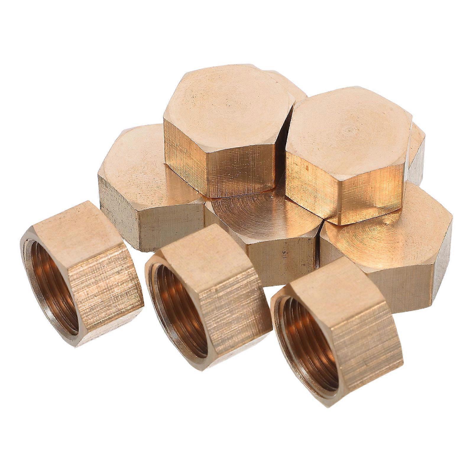 Brass Tube Stop Valve Caps for Pipes 20Pcs Compression Socket Plug