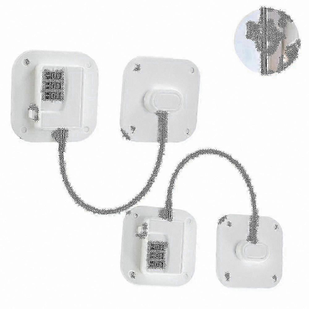 Heavy Duty 2 Pack Fridge Combination Lock for Refrigerator Security