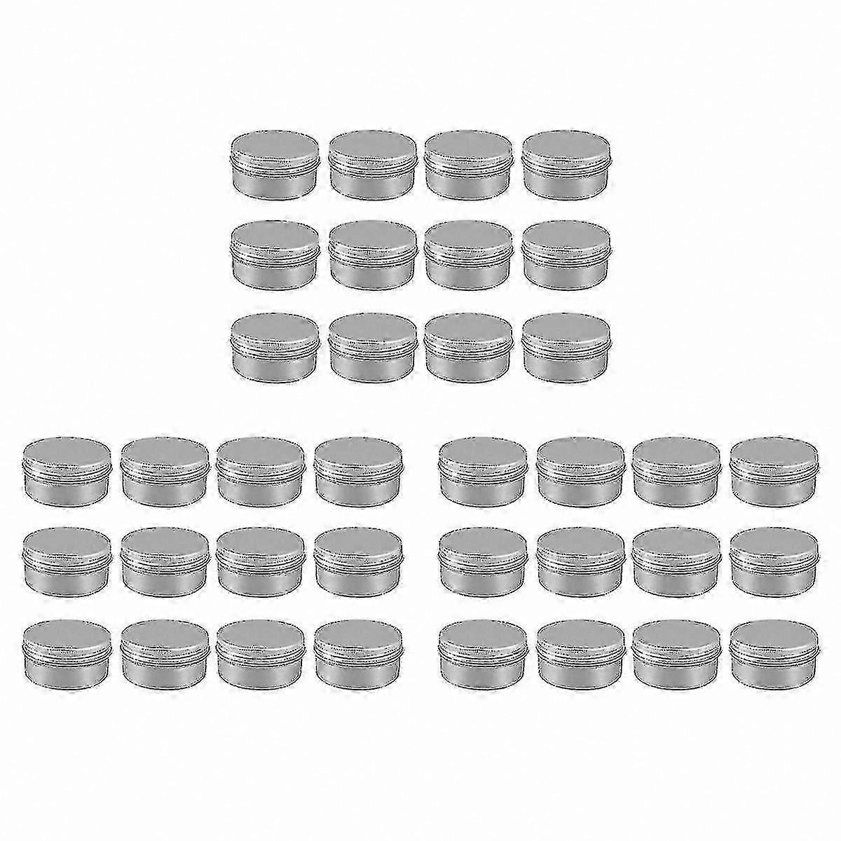 80ml Aluminum Tins for Tea, Lip Balm, and Storage with Screw Cap (36 Pack)