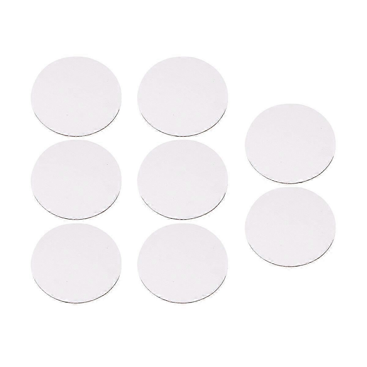 8 stuks 10 cm ronde canvas tekenplank, premium kunstschilderbord, ronde vorm canvasbord, olieverf canvas schetsblok (wit 2025)