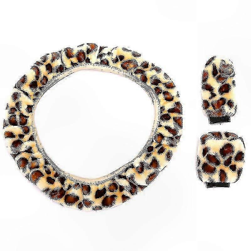 Furry Plush Steering Wheel Cover for Winter Warmth and Comfort Non-Slip Soft Universal Protector for Vehicle Use