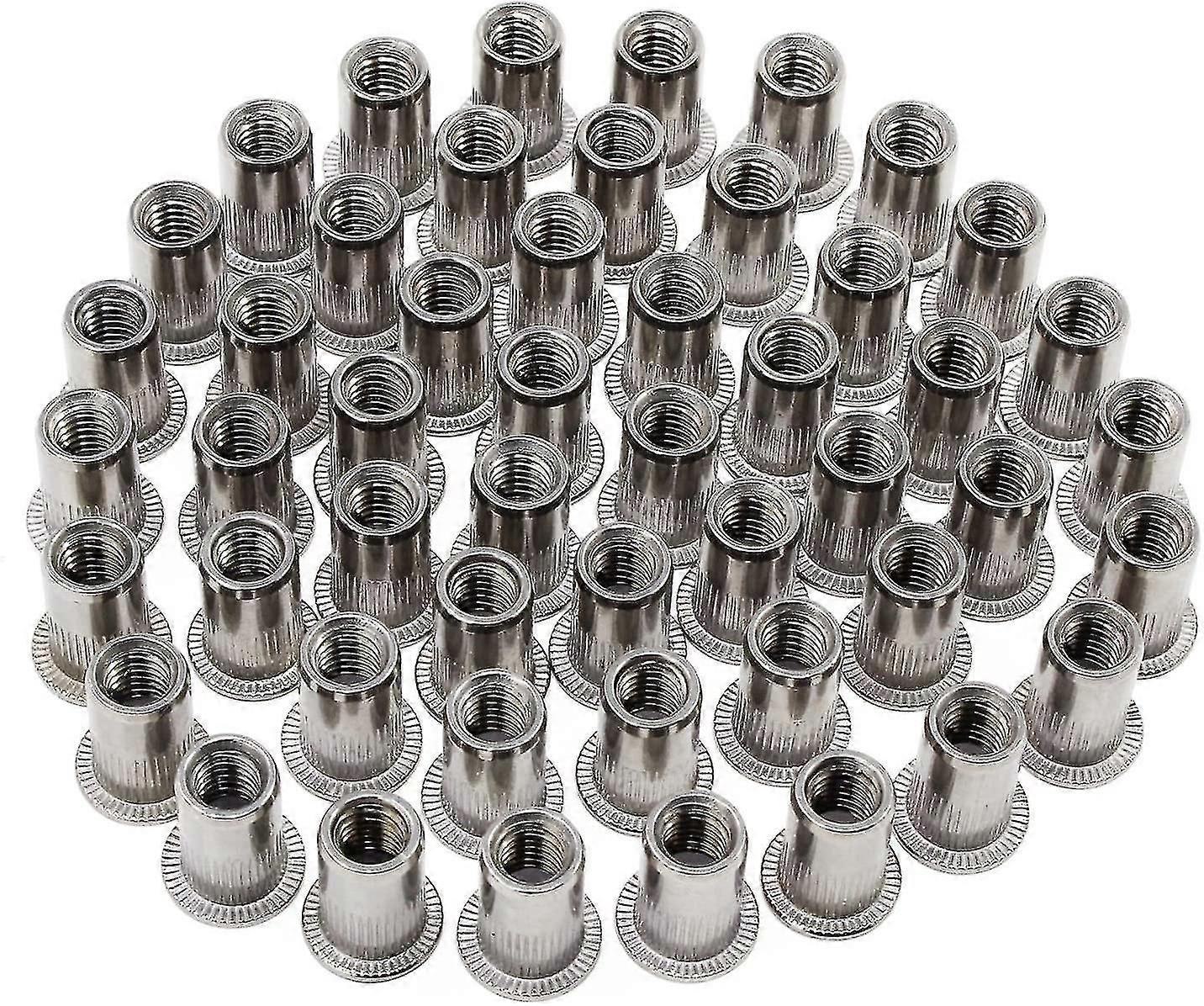 Pack 50, écrou à rivet en acier inoxydable de type M6