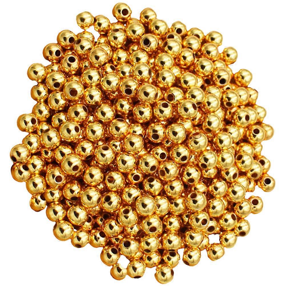 1500 Pcs Round Copper Loose Beads For DIY Projects And Handicrafts 0.5X0.5X0.5CM Crafting Supplies