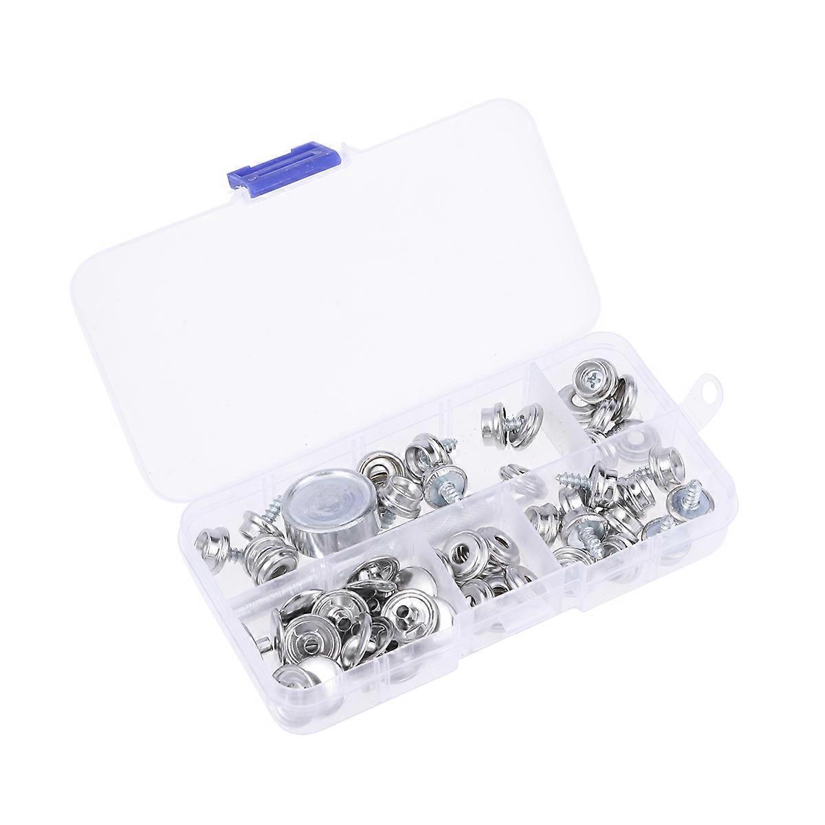 Screw Snap Button Fastener Heavy Duty Metal Snap Button Kit for Tent 2Pcs