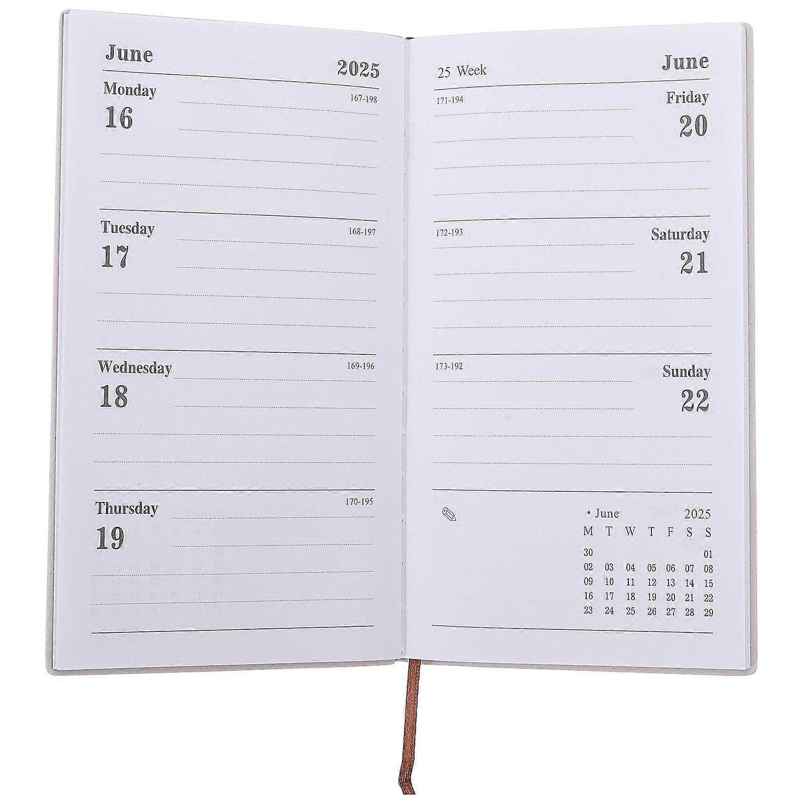Yearly Schedule Notepad For Office Workers Daily Life Brown Simple Design 1Pack
