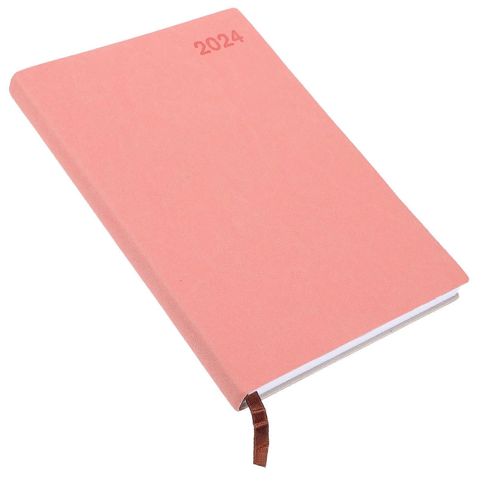 Daily Planner Paper Agenda Notebook Pink for Home Use 3Pcs 2024