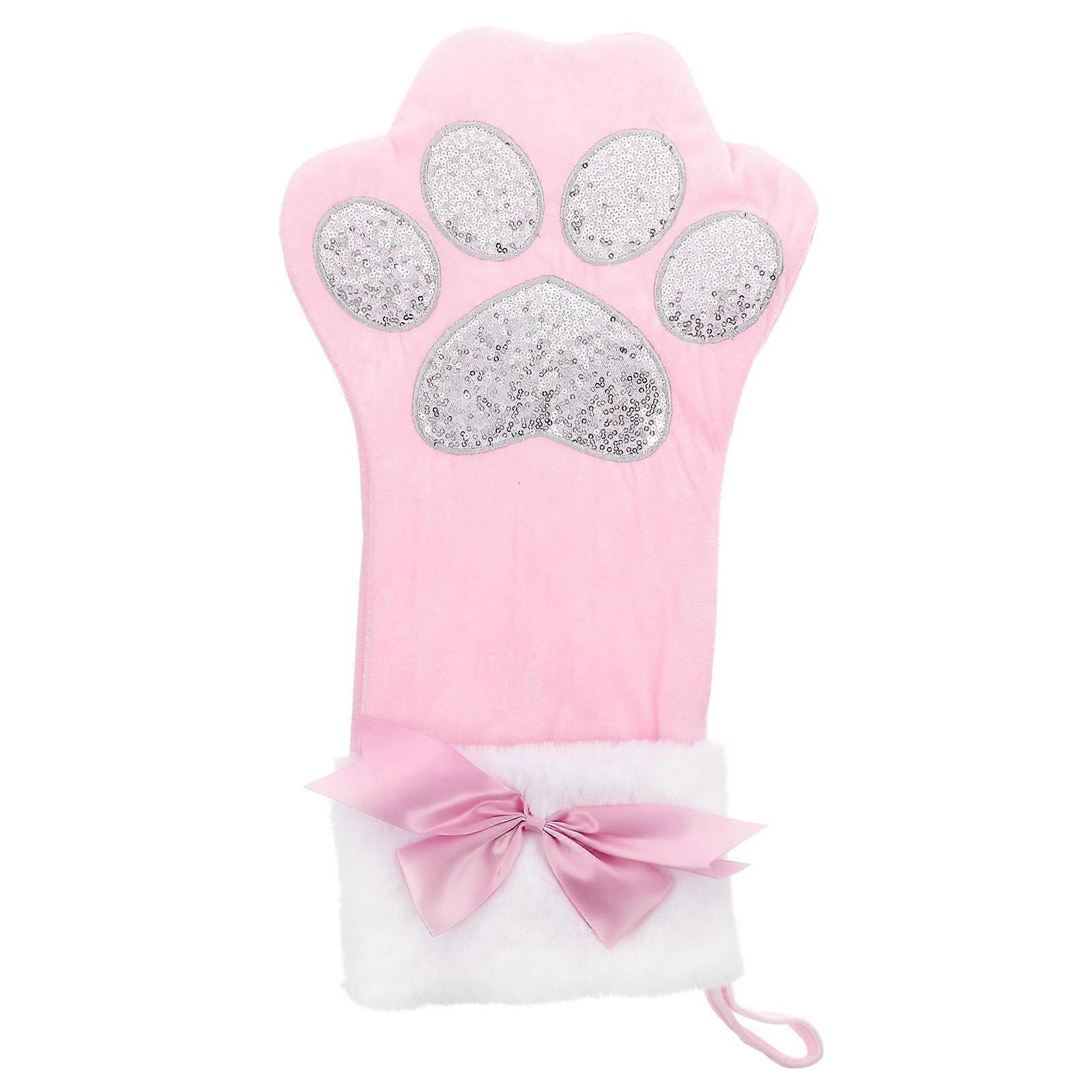 Cat Claw Stockings Christmas Decorative Stocking for Storage Use 2Pcs