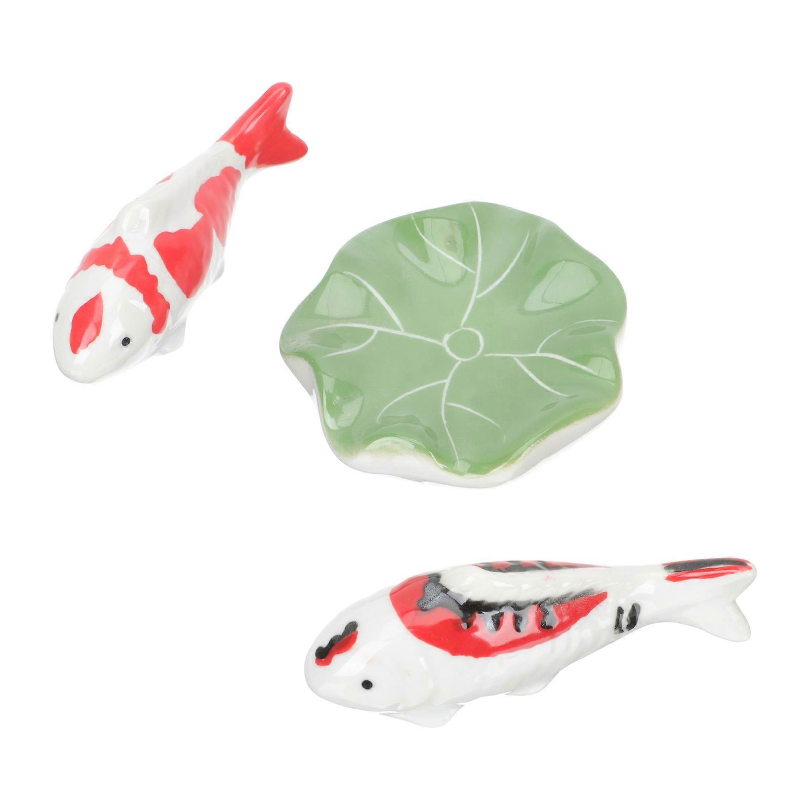 Assorted Ceramic Floating Fish Ball Decor for Fish Tank 3Pcs Set