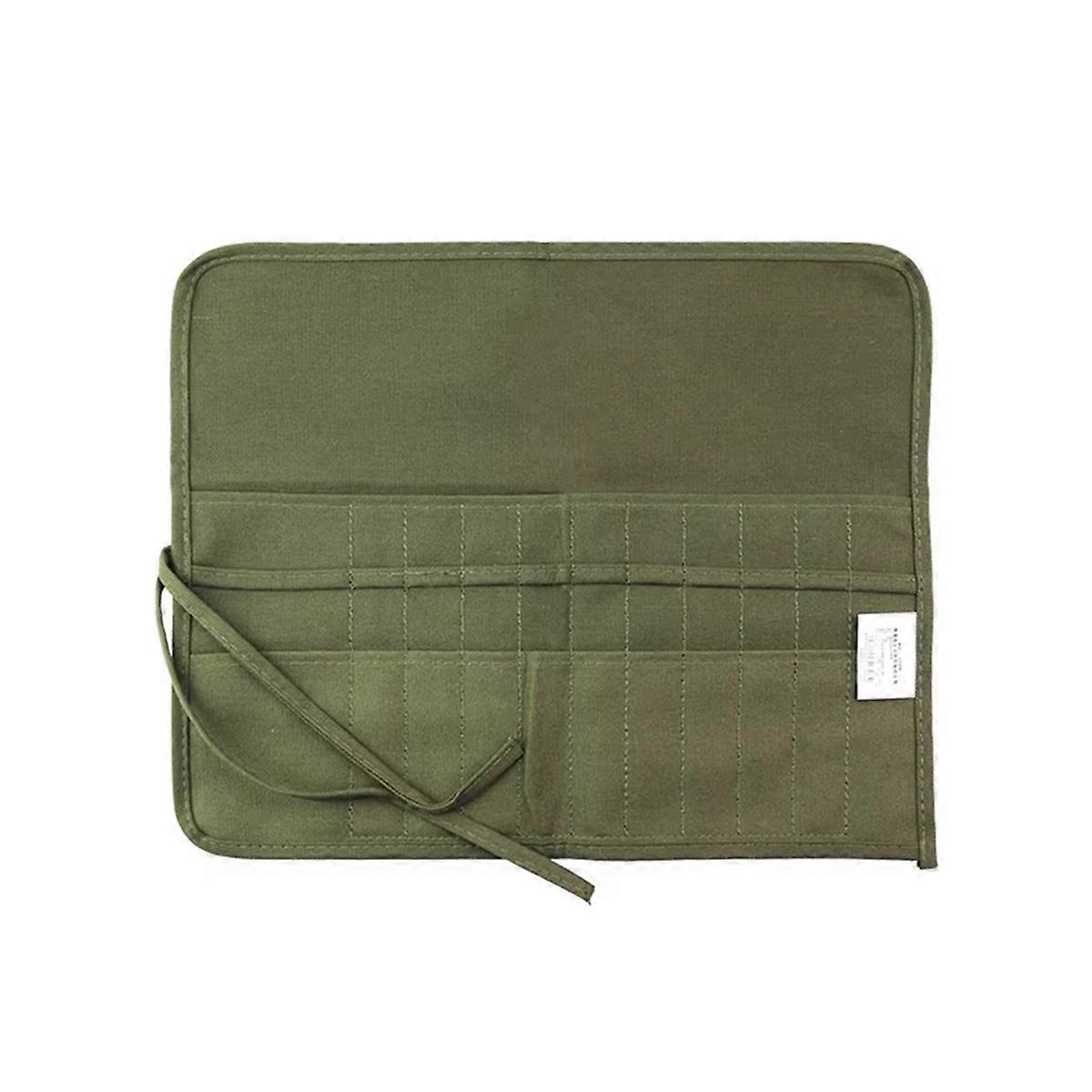 22 Hole Pen Curtain Multifunctional Canvas Pen Roll Bag