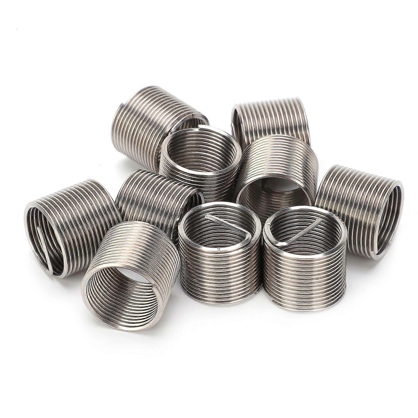 10Pcs Wire Thread Insert Repair Reducer Nut Set Threaded Conversion Fastener M18x1.5x1.5D