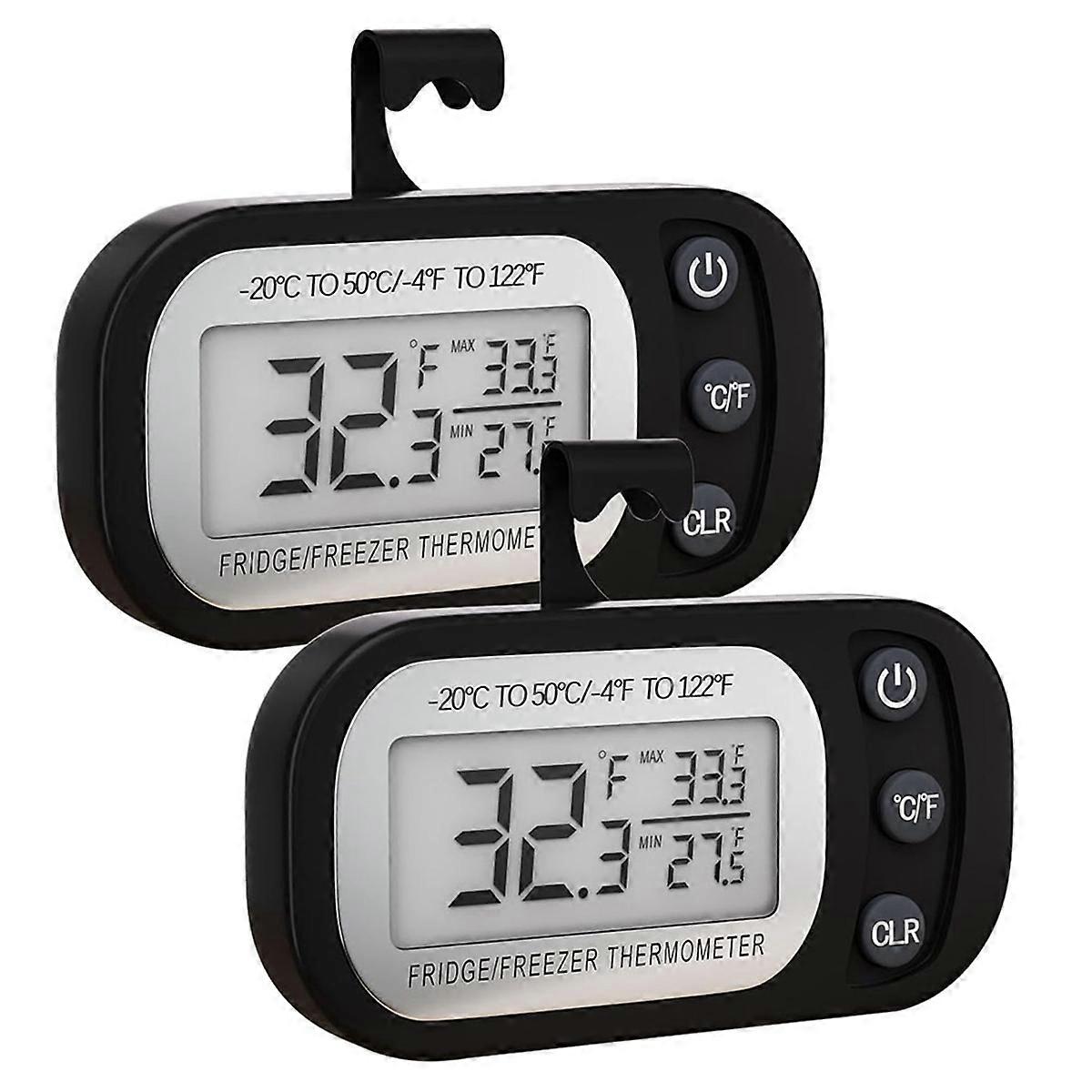 Digital Frigerator Thermometer 2 Pack, Thermometer Refrigerator