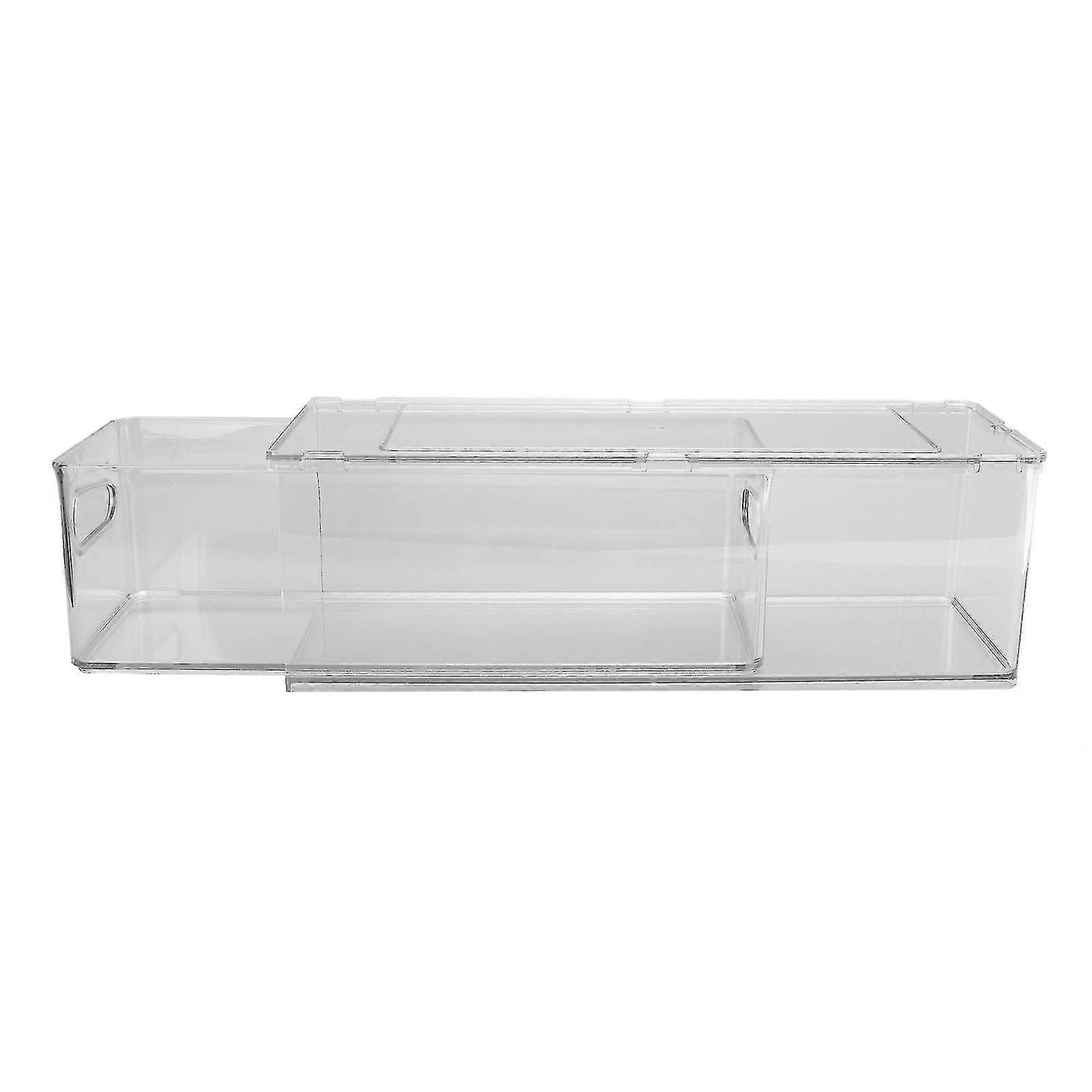 Drawer Storage Box Multifunctional Stackable Storage Container for Toothpaste Hairspray Soap Makeup Wipes Facial Tissue 3L