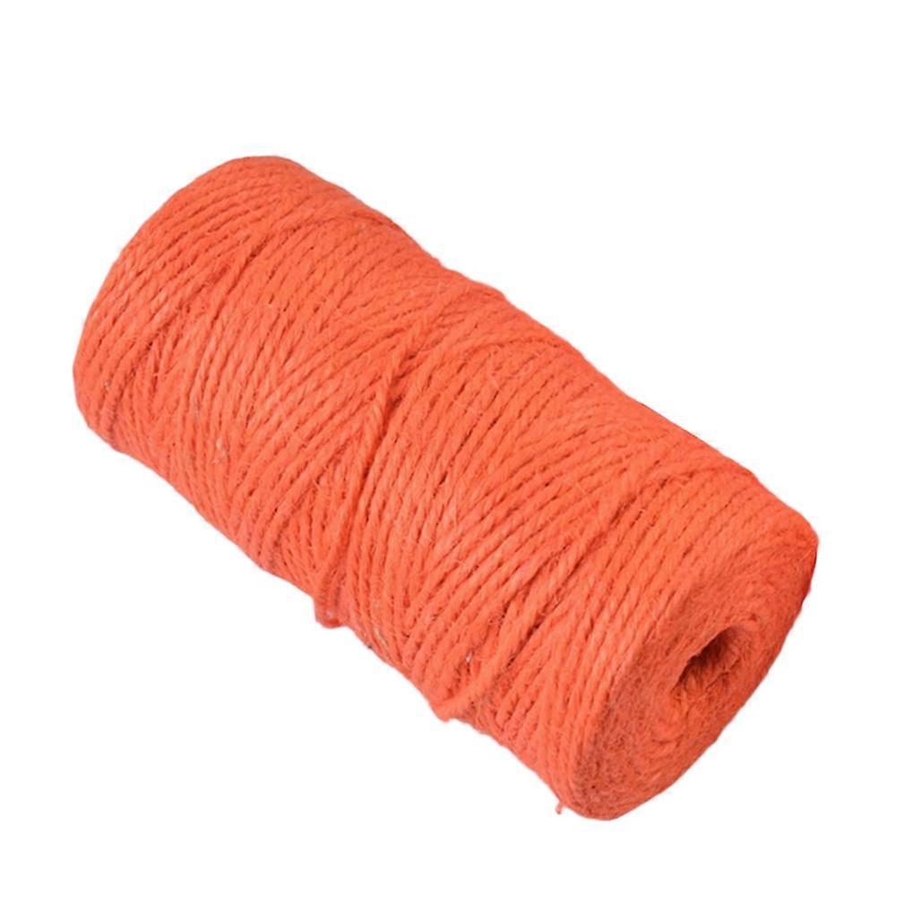 Jygee Rope Colorful Natural Jute Twine String Roll Cord for DIY Art Crafts and Wrapping Orange