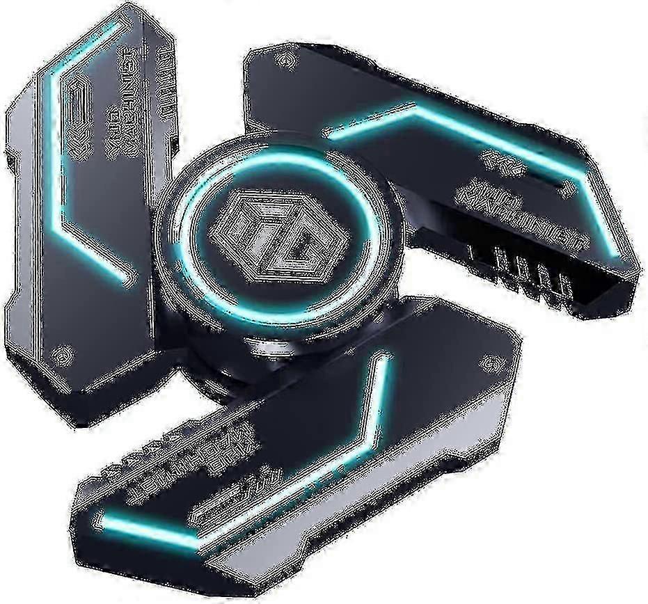 Fidget Spinners, Metal Finger Hand Spinner Toys With Glowing Lights, Aurora Grey